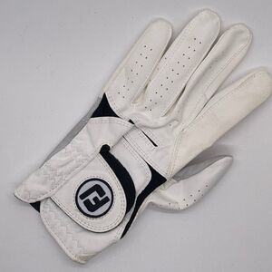 FootJoy Golf  Medium WeatherSof Golf Glove  Leather  White  Left Hand